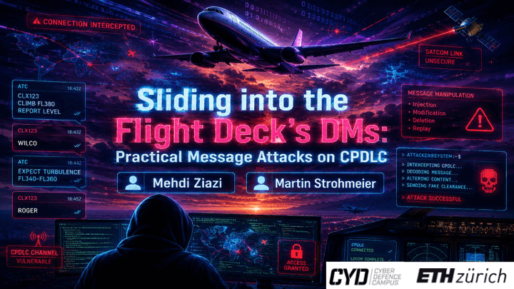 Official DEF CON CPDLC aviation-security presentation
